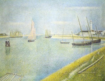 海方向の砂利道にある水路 1890 Oil Paintings